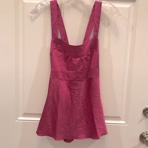 UNITED COLORS of BENETTON Magenta Satin Strappy Top